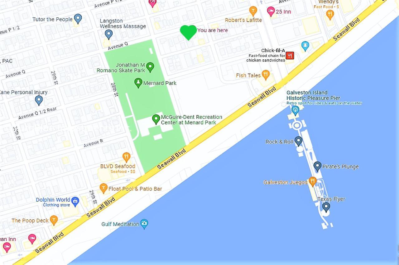 Casaazul-2605A-Couples Retreat By Beach & Pleasure Pier 1 Block Away- 2Bed 2Bath- 7 Minutes To Cruise Terminal Galveston Exteriör bild